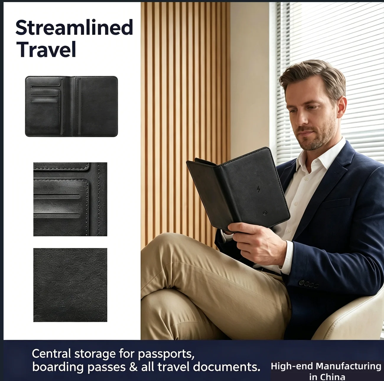 Travel Accessories Apple - Cartera Inteligente para Pasaporte con Dispositivo