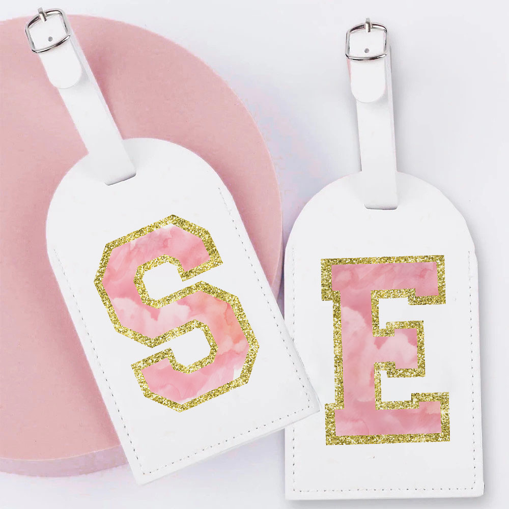 Travel Accessories Gifts For Her - Etiqueta de equipaje con monograma de