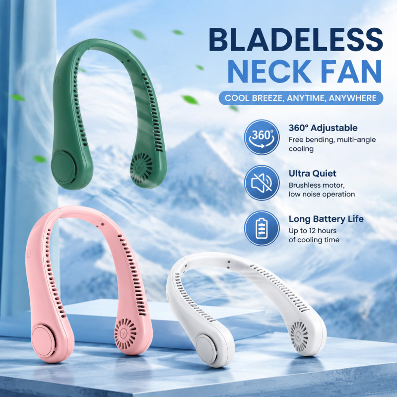 Travel Accessories Electronics - Ventilador de Cuello Sin Aspas 2026,