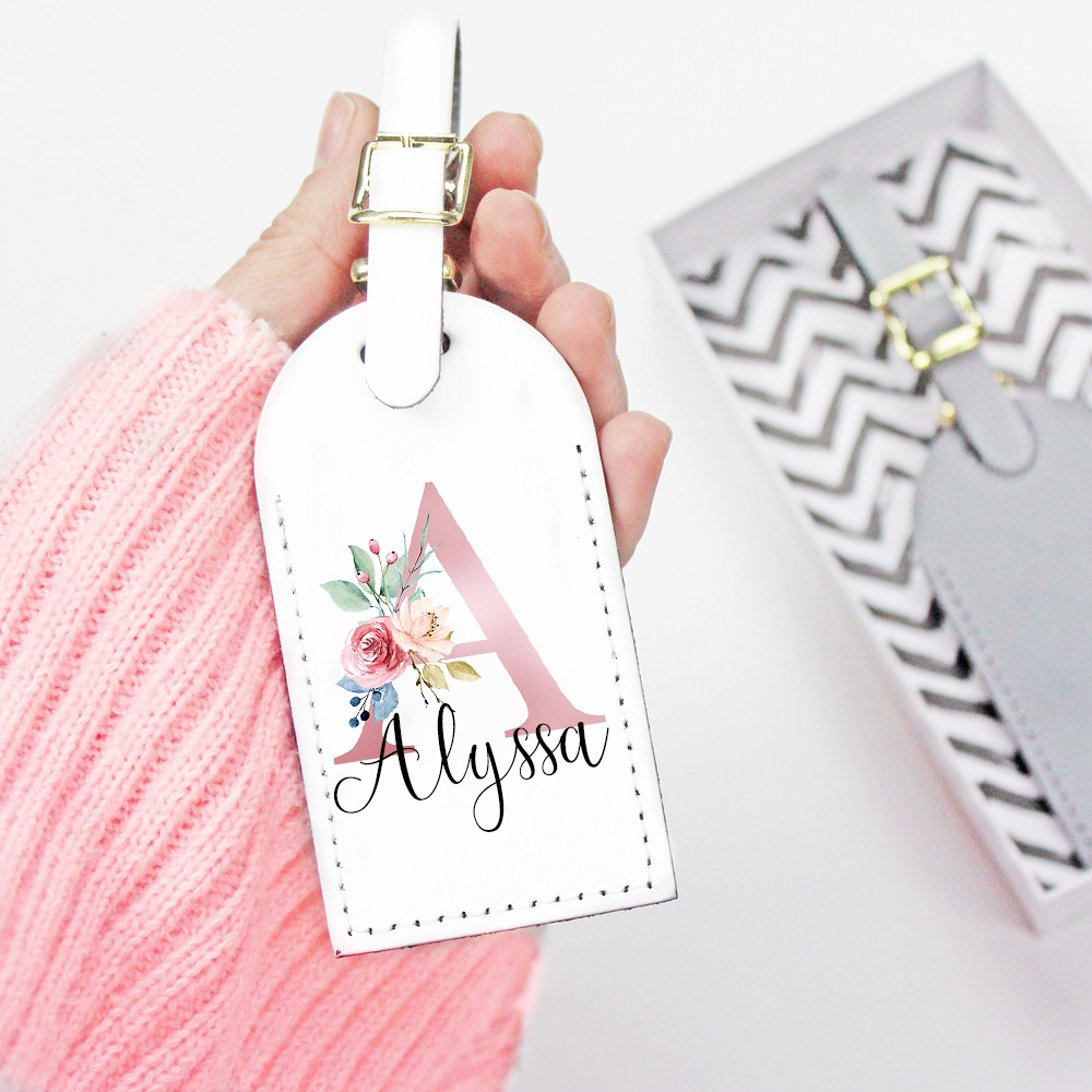 Travel Accessories Gifts For Her - Etiqueta de equipaje de cuero Pu
