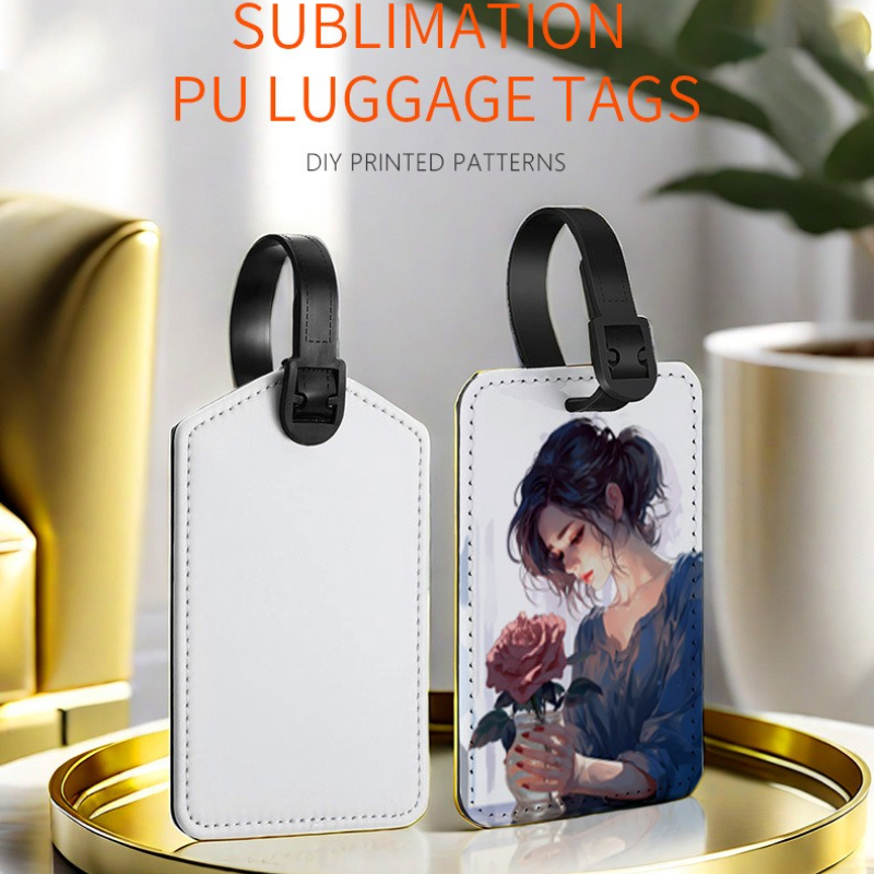 Travel Accessories High End - Etiquetas de equipaje de cuero PU