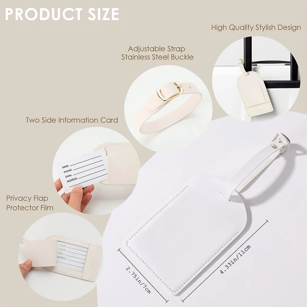 Etiquetas de equipaje de cuero - Travel Accessories Gifts For Her reseña y precio